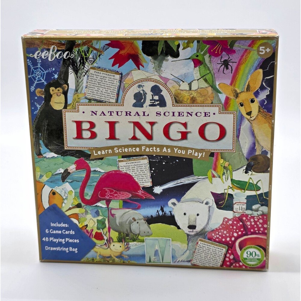 eeBoo Natural Science Bingo Educational Science Game 5+ 2 Players EB-BOWHA2